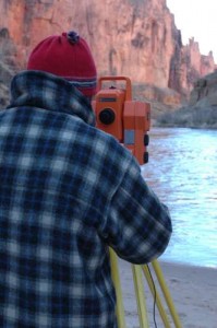 Adaptive management at the Glen Canyon Dam: a USGS scientist monitors the Colorado River before a high-flow experiment in 2012.