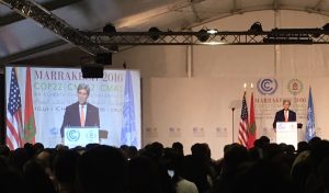 U.S. Secretary of State John Kerry speaks at COP22