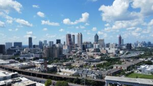 The City of Atlanta, on a sunny day